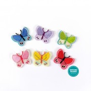 Iron-On Embroidery Patch - Colored Butterflies 